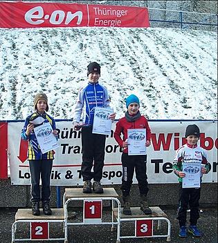 Siegerehrung U11m mit Tobias (Platz 2) vom JRV am 27.11.2010 in Gera